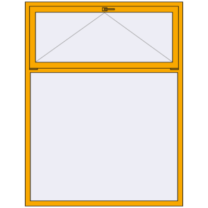 Buy Tilt-and-Turn 1530x1980 mm ALU STANDARD 72 RAL 1003 Signal yellow two-sided