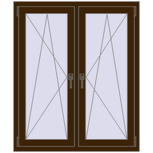 Zamów teraz Okna skrzydłowe 1065x1250 mm REHAU ENERGY-SAVING SYNEGO MD DARK_OAK dwustronny