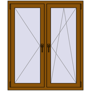Buy Tilt-and-Turn 1100x1300 mm REHAU OPTIMUM EURO-DESIGN 70 GOLDEN OAK two-sided