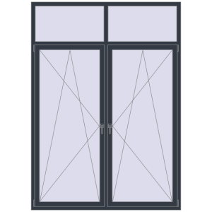 Buy Tilt-and-Turn 1800x2500 mm REHAU ENERGY-SAVING SYNEGO MD ANTHRACITE_GREY_STRUKTURAL two-sided