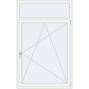 Buy Tilt-and-Turn 1200x1900 mm REHAU BRILLANT DESIGN RAL 9016 Traffic white two-sided