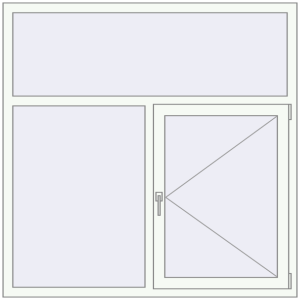 Buy Tilt-and-Turn 1500x1500 mm REHAU OPTIMUM EURO-DESIGN 70 RAL 9016 Traffic white two-sided