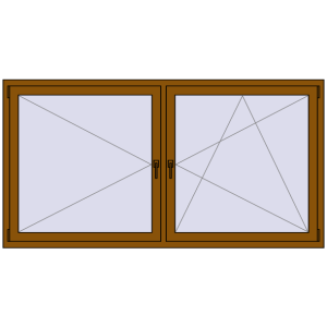 Zamów teraz Okna skrzydłowe 2100x1100 mm REHAU OPTIMUM EURO-DESIGN 70 GOLDEN OAK dwustronny