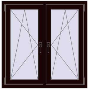 Zamów teraz Okna skrzydłowe 1020x1040 mm REHAU ENERGY-SAVING SYNEGO MD CHOCOLATE_BROWN dwustronny