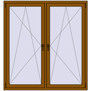 Okno plastikowe 1470x1600 mm Dwuskrzydłowe. Widok od środka Zamów teraz Okna skrzydłowe 1470x1600 mm EPSILON OPTIMA GOLDEN OAK dwustronny