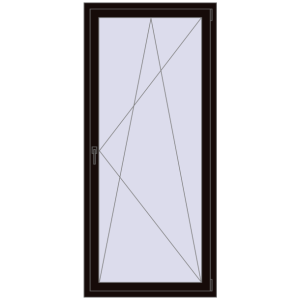 Buy Tilt-and-Turn 900x2000 mm REHAU ENERGY-SAVING SYNEGO MD BLACK_BROWN two-sided
