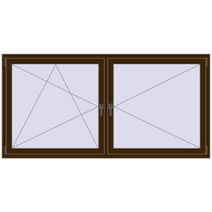 Zamów teraz Okna skrzydłowe 2100x1050 mm REHAU OPTIMUM EURO-DESIGN 70 DARK_OAK dwustronny