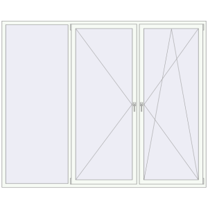 Buy Tilt-and-Turn 2700x2200 mm REHAU OPTIMUM EURO-DESIGN 70 ANTHRACITE_GREY_STRUKTURAL external