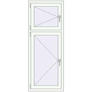 Buy Tilt-and-Turn 630x1620 mm REHAU OPTIMUM EURO-DESIGN 70 RAL 9016 Traffic white two-sided
