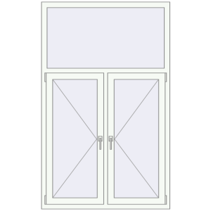 Buy Tilt-and-Turn 1150x1850 mm EPSILON OPTIMA RAL 9016 Traffic white two-sided