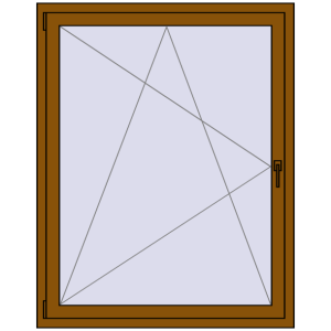 Buy Tilt-and-Turn 1200x1450 mm CLASICTHERM 70 GOLDEN OAK two-sided