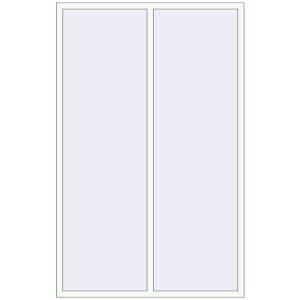 Buy Tilt-and-Turn 1500x2350 mm KORSA ALU STANDARD 72 RAL 9016 Traffic white two-sided