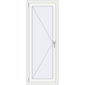 Buy Tilt-and-Turn 600x1600 mm REHAU OPTIMUM EURO-DESIGN 70 RAL 9016 Traffic white two-sided