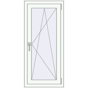Buy Tilt-and-Turn 590x1240 mm REHAU OPTIMUM EURO-DESIGN 70 RAL 9016 Traffic white two-sided