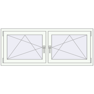 Buy Tilt-and-Turn 1500x600 mm REHAU OPTIMUM EURO-DESIGN 70 GOLDEN OAK external