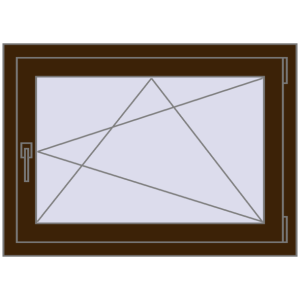 Okno plastikowe 900x650 mm Jednoskrzydłowe. Widok od środka Zamów teraz Okna skrzydłowe 900x650 mm KORSA BRILLANT DESIGN