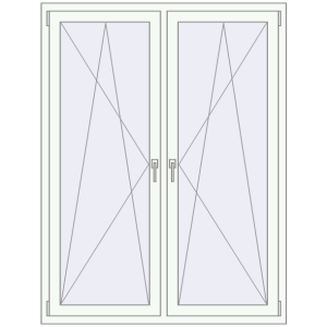 Buy Tilt-and-Turn 1300x1700 mm REHAU ENERGY-SAVING SYNEGO MD RAL 9016 Traffic white two-sided