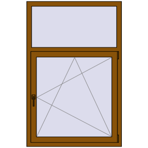 Buy Tilt-and-Turn 980x1500 mm REHAU OPTIMUM EURO-DESIGN 70 GOLDEN OAK two-sided
