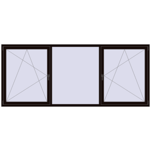Buy Tilt-and-Turn 3080x1290 mm REHAU ENERGY-SAVING SYNEGO MD BLACK_BROWN two-sided