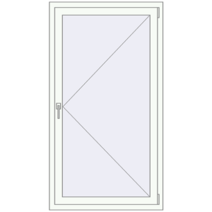 Buy Tilt-and-Turn 876x1600 mm REHAU ENERGY-SAVING SYNEGO MD RAL 9016 Traffic white two-sided