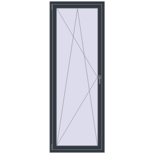 Buy Tilt-and-Turn 800x2200 mm REHAU OPTIMUM EURO-DESIGN 70 ANTHRACITE_GREY_STRUKTURAL two-sided