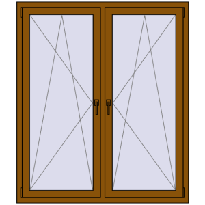 Zamów teraz Okna skrzydłowe 1425x1595 mm REHAU ENERGY-SAVING SYNEGO MD GOLDEN OAK dwustronny