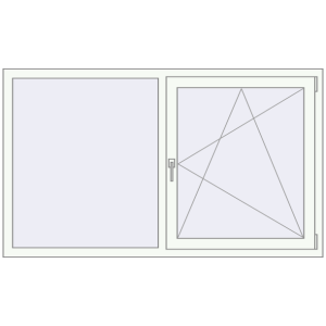 Buy Tilt-and-Turn 1700x1000 mm REHAU OPTIMUM EURO-DESIGN 70 RAL 9016 Traffic white two-sided