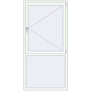 Buy Tilt-and-Turn 980x2000 mm REHAU OPTIMUM EURO-DESIGN 70 RAL 9016 Traffic white two-sided
