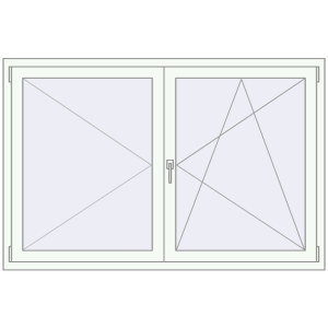 Buy Tilt-and-Turn 1650x1085 mm REHAU ENERGY-SAVING SYNEGO MD RAL 9016 Traffic white two-sided