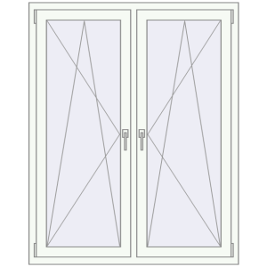 Buy Tilt-and-Turn 1230x1500 mm REHAU OPTIMUM EURO-DESIGN 70 RAL 9016 Traffic white two-sided