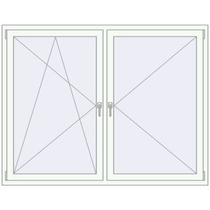 Buy Tilt-and-Turn 1800x1400 mm REHAU OPTIMUM EURO-DESIGN 70 RAL 9016 Traffic white two-sided