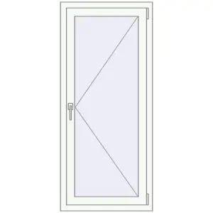 Buy Tilt-and-Turn 650x1470 mm REHAU OPTIMUM EURO-DESIGN 70 RAL 9016 Traffic white two-sided
