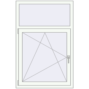 Zamów teraz Okna skrzydłowe 900x1370 mm EPSILON OPTIMA RAL 9016 Traffic white dwustronny