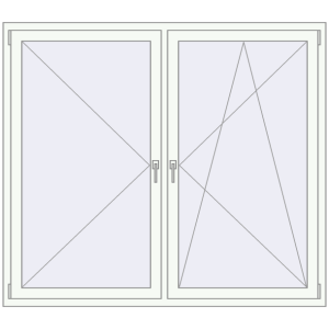 Buy Tilt-and-Turn 1740x1530 mm REHAU OPTIMUM EURO-DESIGN 70 RAL 9016 Traffic white two-sided