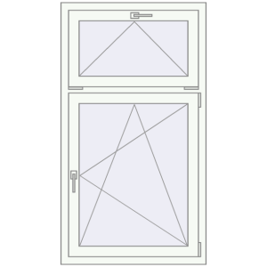 Buy Tilt-and-Turn 800x1440 mm REHAU OPTIMUM EURO-DESIGN 70 RAL 9016 Traffic white two-sided