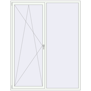 Buy Tilt-and-Turn 1800x2300 mm REHAU OPTIMUM EURO-DESIGN 70 RAL 9016 Traffic white two-sided