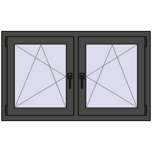 Zamów teraz Okna skrzydłowe 1245x710 mm REHAU ENERGY-SAVING SYNEGO MD BASALT_GREY dwustronny