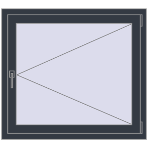 Buy Tilt-and-Turn 1000x900 mm REHAU BRILLANT DESIGN ANTHRACITE_GREY_STRUKTURAL two-sided