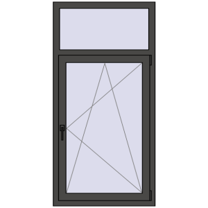 Buy Tilt-and-Turn 800x1600 mm REHAU ENERGY-SAVING SYNEGO MD BASALT_GREY two-sided