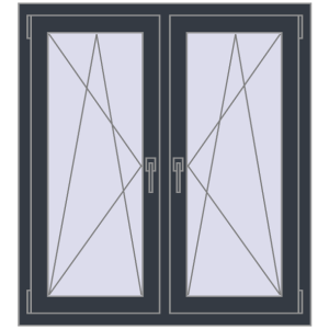 Zamów teraz Okna skrzydłowe 1035x1100 mm REHAU ENERGY-SAVING SYNEGO MD ANTHRACITE_GREY_STRUKTURAL dwustronny