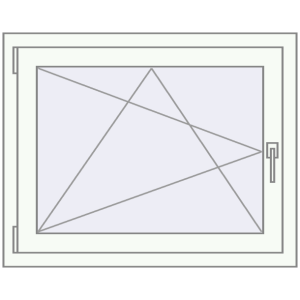 Buy Tilt-and-Turn 870x700 mm REHAU OPTIMUM EURO-DESIGN 70 RAL 9016 Traffic white two-sided