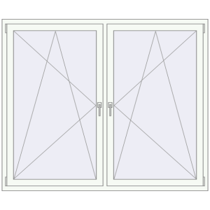 Buy Tilt-and-Turn 1775x1520 mm REHAU OPTIMUM EURO-DESIGN 70 RAL 9016 Traffic white two-sided
