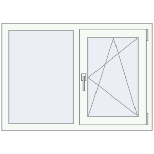 Buy Tilt-and-Turn 1050x750 mm REHAU OPTIMUM EURO-DESIGN 70 RAL 9016 Traffic white two-sided