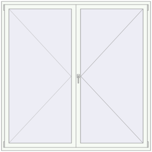 Zamów teraz Okna skrzydłowe 2000x2000 mm REHAU OPTIMUM EURO-DESIGN 70 RAL 9016 Traffic white dwustronny
