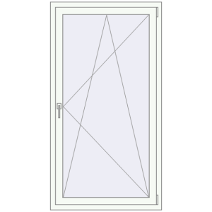 Buy Tilt-and-Turn 900x1680 mm REHAU OPTIMUM EURO-DESIGN 70 RAL 9016 Traffic white two-sided
