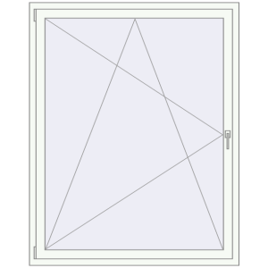 Buy Tilt-and-Turn 1350x1690 mm REHAU OPTIMUM EURO-DESIGN 70 RAL 9016 Traffic white two-sided