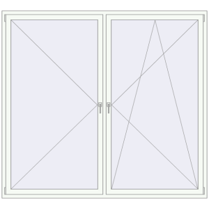 Buy Tilt-and-Turn 2300x2100 mm REHAU ENERGY-SAVING SYNEGO MD RAL 9016 Traffic white two-sided