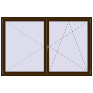 Zamów teraz Okna skrzydłowe 2000x1300 mm REHAU OPTIMUM EURO-DESIGN 70 DARK_OAK dwustronny