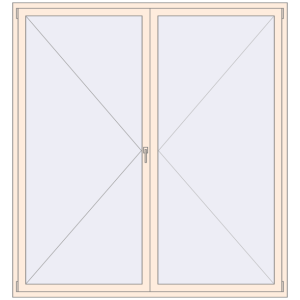 Buy Tilt-and-Turn 2100x2250 mm REHAU OPTIMUM EURO-DESIGN 70 CREAME_WHITE_50L-2 two-sided