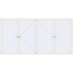Buy Tilt-and-Turn 4000x2000 mm REHAU ENERGY-SAVING SYNEGO MD RAL 9016 Traffic white two-sided